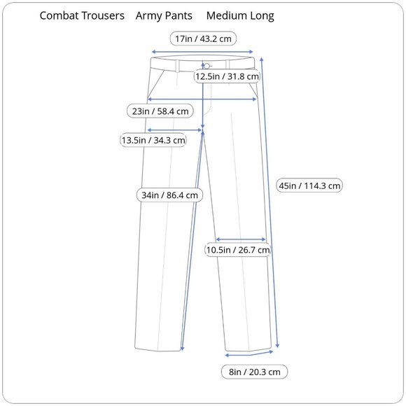 Trouser Army Combat Medium Long Cotton Nylon Multiple Pocket Uniform Pants - Picture 2 of 12
